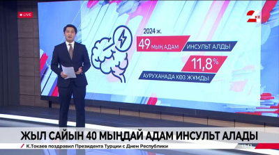 Жыл сайын 40 мыңға жуық адам инсульт алады