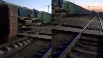Түркістан облысында тепловоз жүк көлігіне соғылды (ВИДЕО)