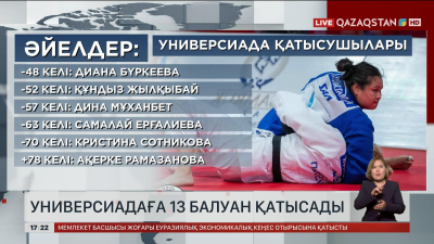 Универисадаға Қазақстан атынан 13 палуан қатысады