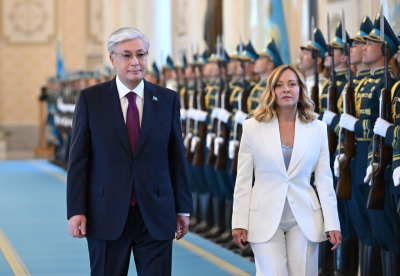 Ақордада Джорджа Мелониді салтанатты қарсы алу рәсімі өтті