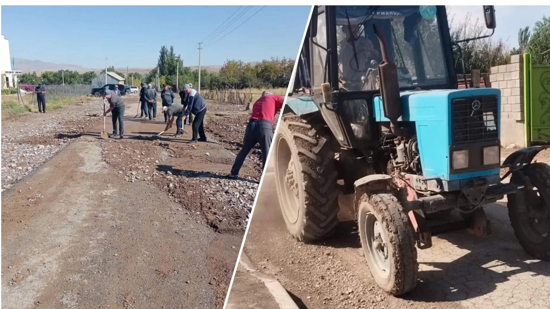 Несколько сел оказались под водой после сильного ливня в Туркестанской области